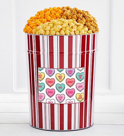 Tins With Pop® 4 Gallon Conversation Hearts 